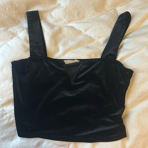 LA hearts black velvet top